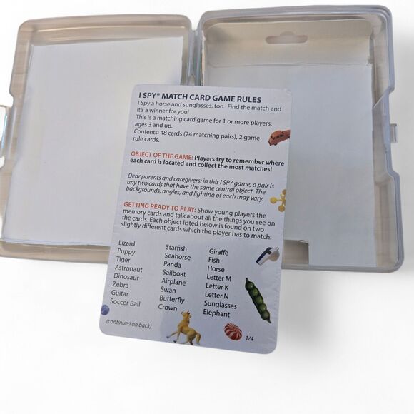 I Spy Match Card Game - In Travel Box Perfect For Vacay ,3 And Up - Picture 2 of 6